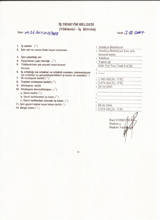 ANTAKYA BELEDİYESİ KATI ATIK BERTARAF TESİSİ
